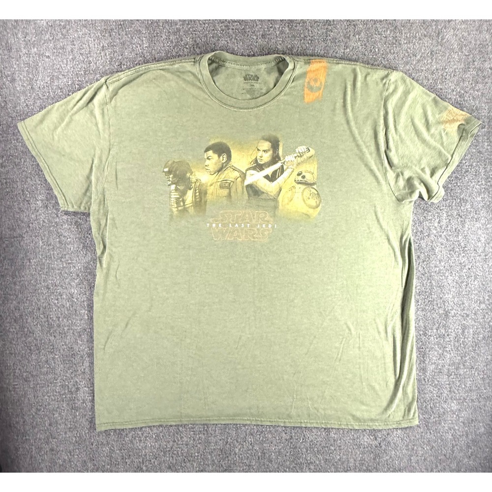 Star Wars The Last Jedi Force For‎ Change Graphic T-Shirt Mens XXL Olive Green